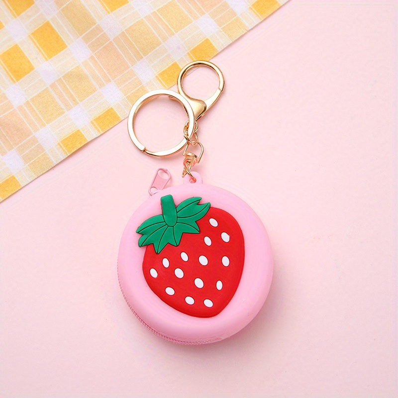 Cartoon Round Silicone Coin Purse Small Storage Bag