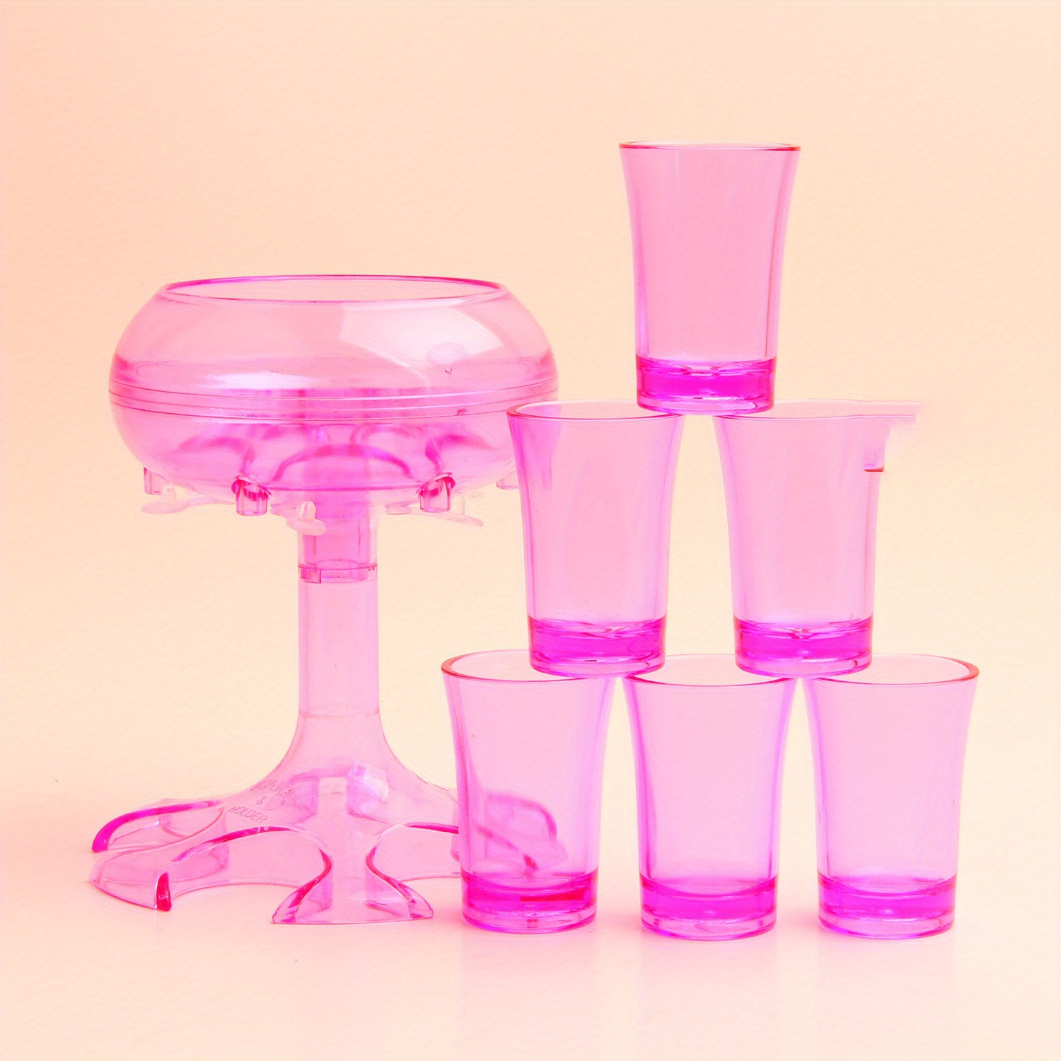 Party Drink Shot Dispenser With 6 Shot Glasses Set Acrylic - Temu