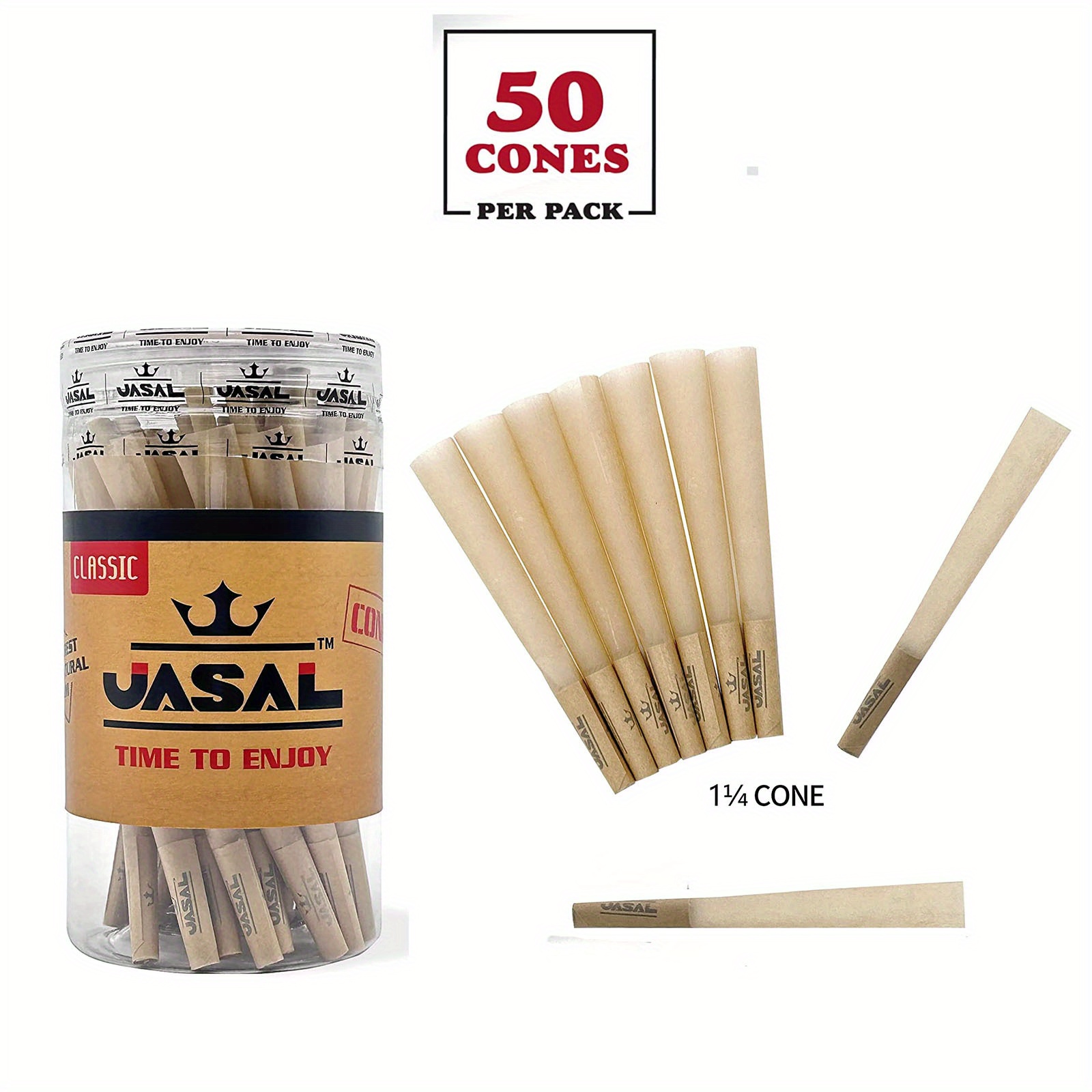 84mm Pre-Rolled Cones - Natural Brown