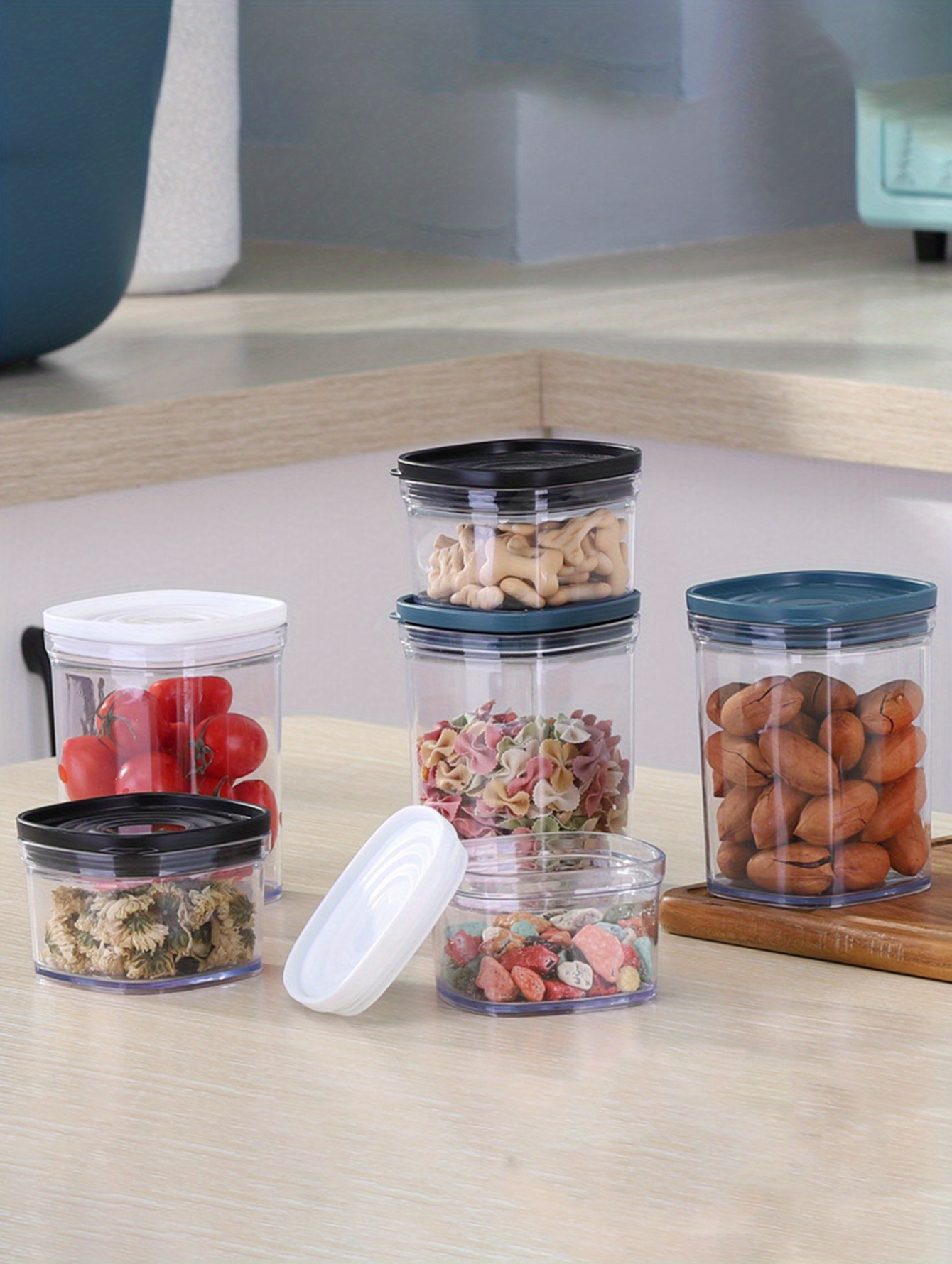Container Sets, Airtight Food Storage Containers With Lids, Clear
