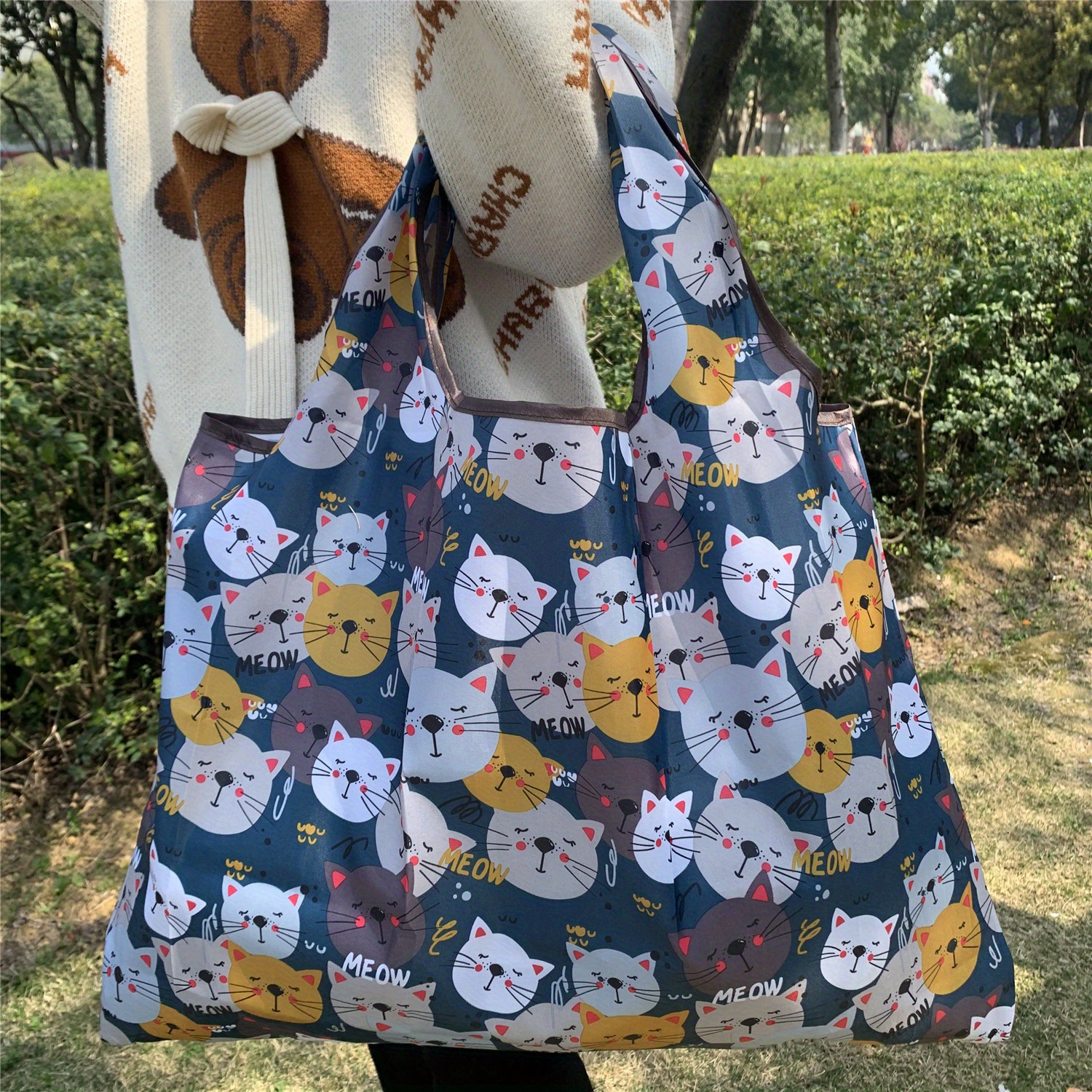 Cat Pattern Design - Tote Bag with Zipper – Little Joy Studios