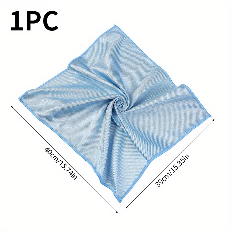 1pc Microfiber Glass Cleaning Rag Mirror Cleaning Towel All Purpose ...