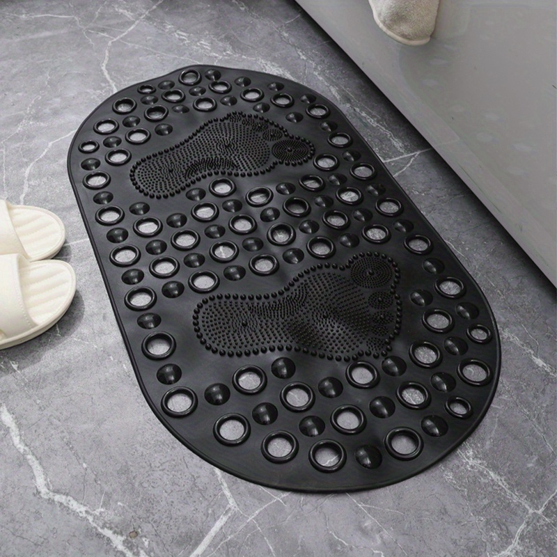 shower mat with drain hole from