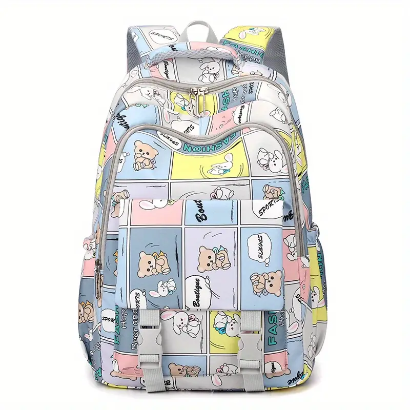 2022 Leopard Print Backpack Women Funny Animal Design School Bags For  Teenage Girls White Printed Kawaii Bags Cute Backpack