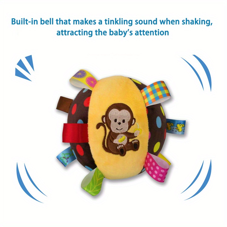 1pc baby hand grab ball rattle to soothe interactive plush ball for dogs easter gift details 4