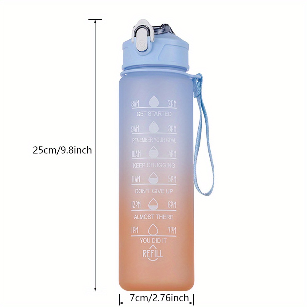 750ml Gradient Color Outdoor Sport Water Kettle Plastic Leakproof ...