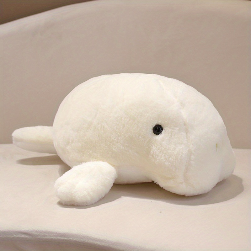 Simulation Manatee Plush Toy - Gray Long Lifelike Dugong Stuffed Toys, Super So