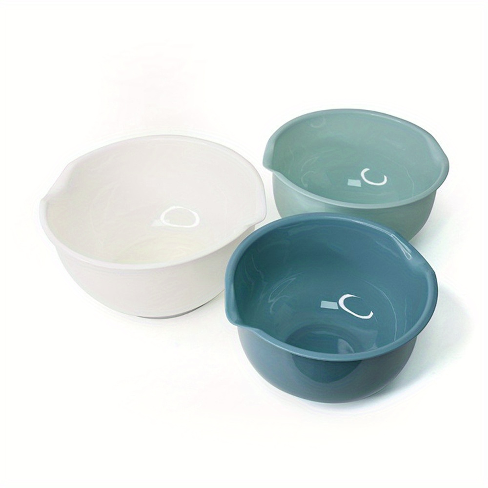 3 piece plastic mixing bowl set