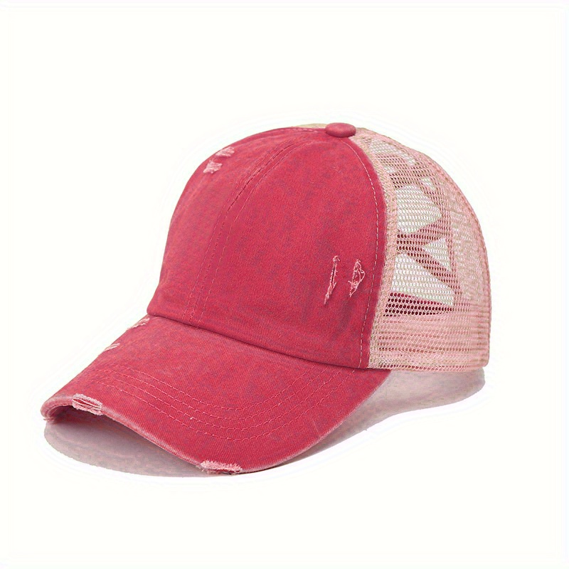 Buy American Flag Star Baseball Hat for Women, Snap Back Adjustable USA  Flag Trucker Hats, Fashion Criss Cross Baseball Ponytail Caps, Pink-flag,  One Size at