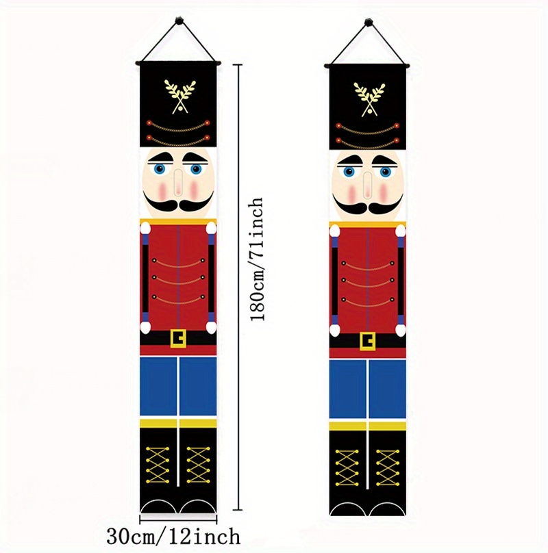 Festive Christmas Nutcracker Banner Outdoor Decorations - Temu