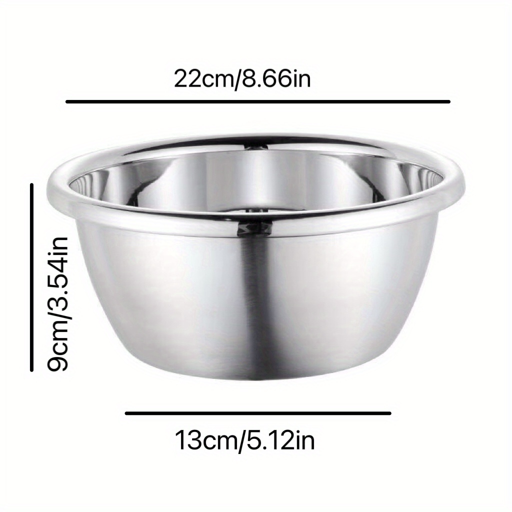 Stainless Steel Mixing Bowl Set 3 Sizes For Fruits And - Temu