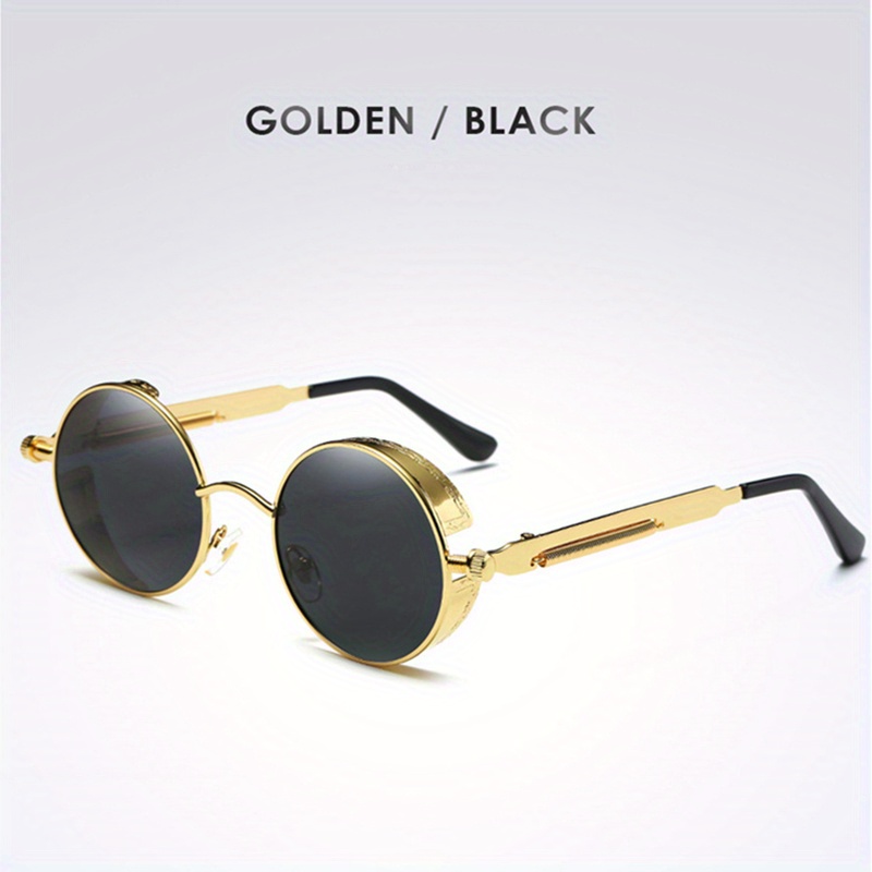 Men S Sunglasses Vintage Metal Steam Punk Sunglasses Polarized Sunglasses Round Frame Sunglasses Mens Luxury Gold Metal Sunglasses Oval Round