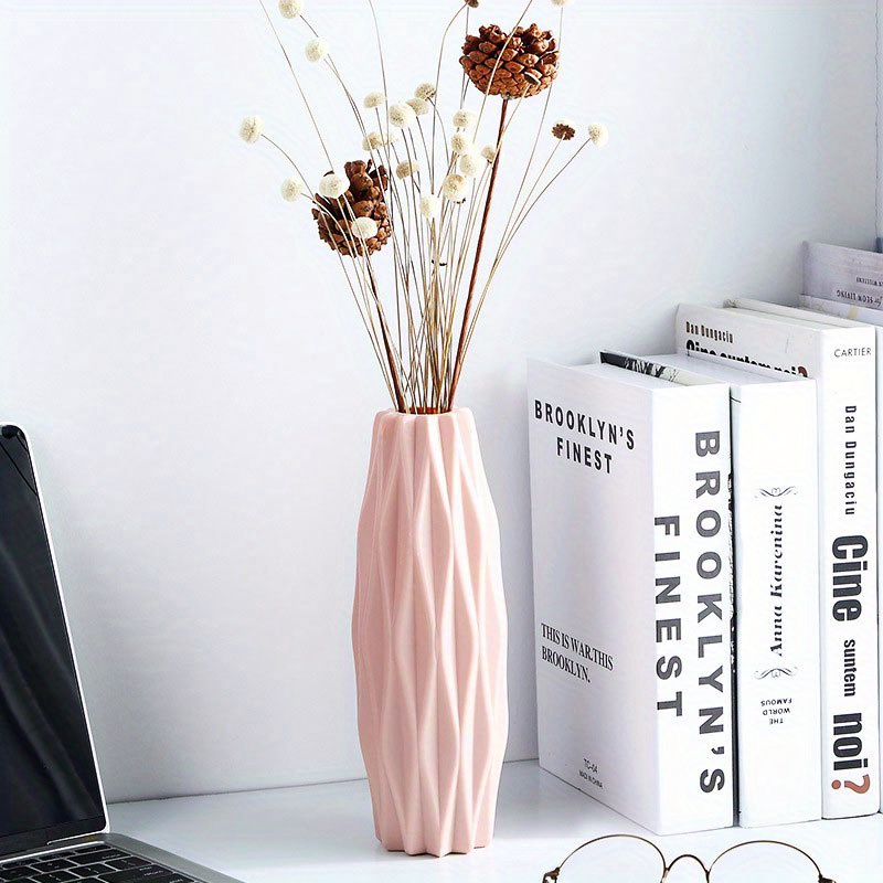 Nordic white ceramic decoration dry flower vase simulation flower home  living room flower arrangement decoration flower device d