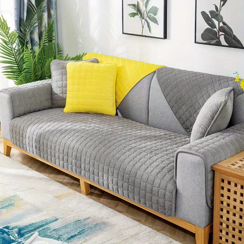 Grey corduroy online couch