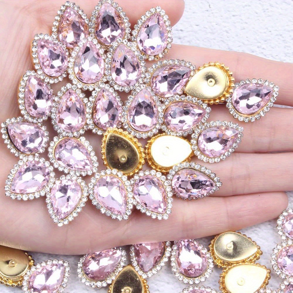 Trendy Rhinestone Tear Drop Shaped Diy Accessories For - Temu