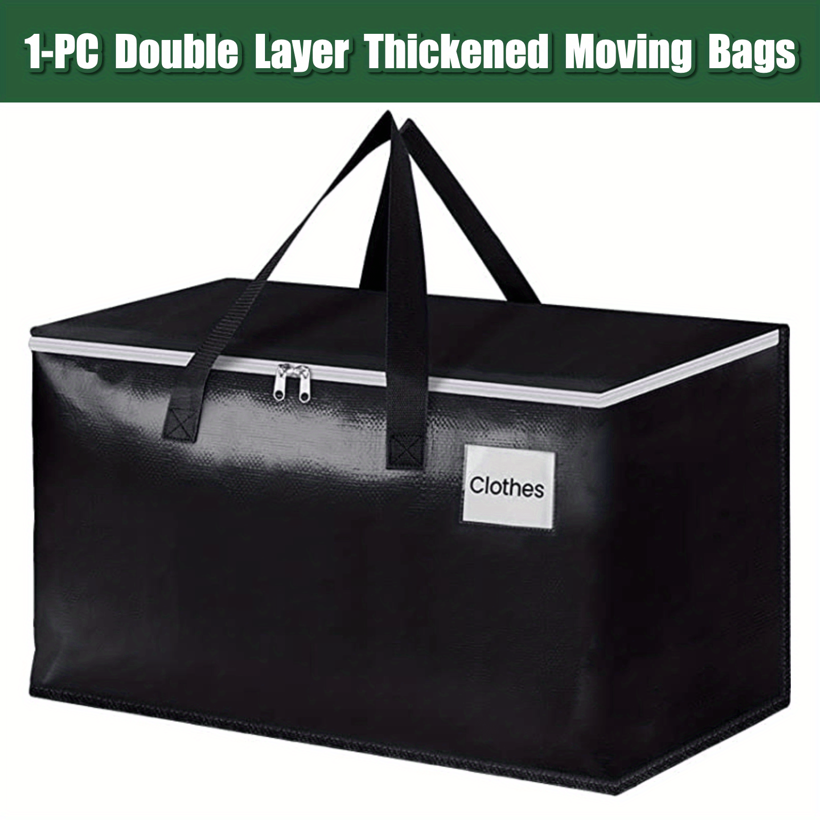 ClearSpace Heavy Duty Moving Bags or Storage Bag – Large Moving Boxes with  Backpack Straps, Zippers & Handles – Perfect for Moving, College Dorm