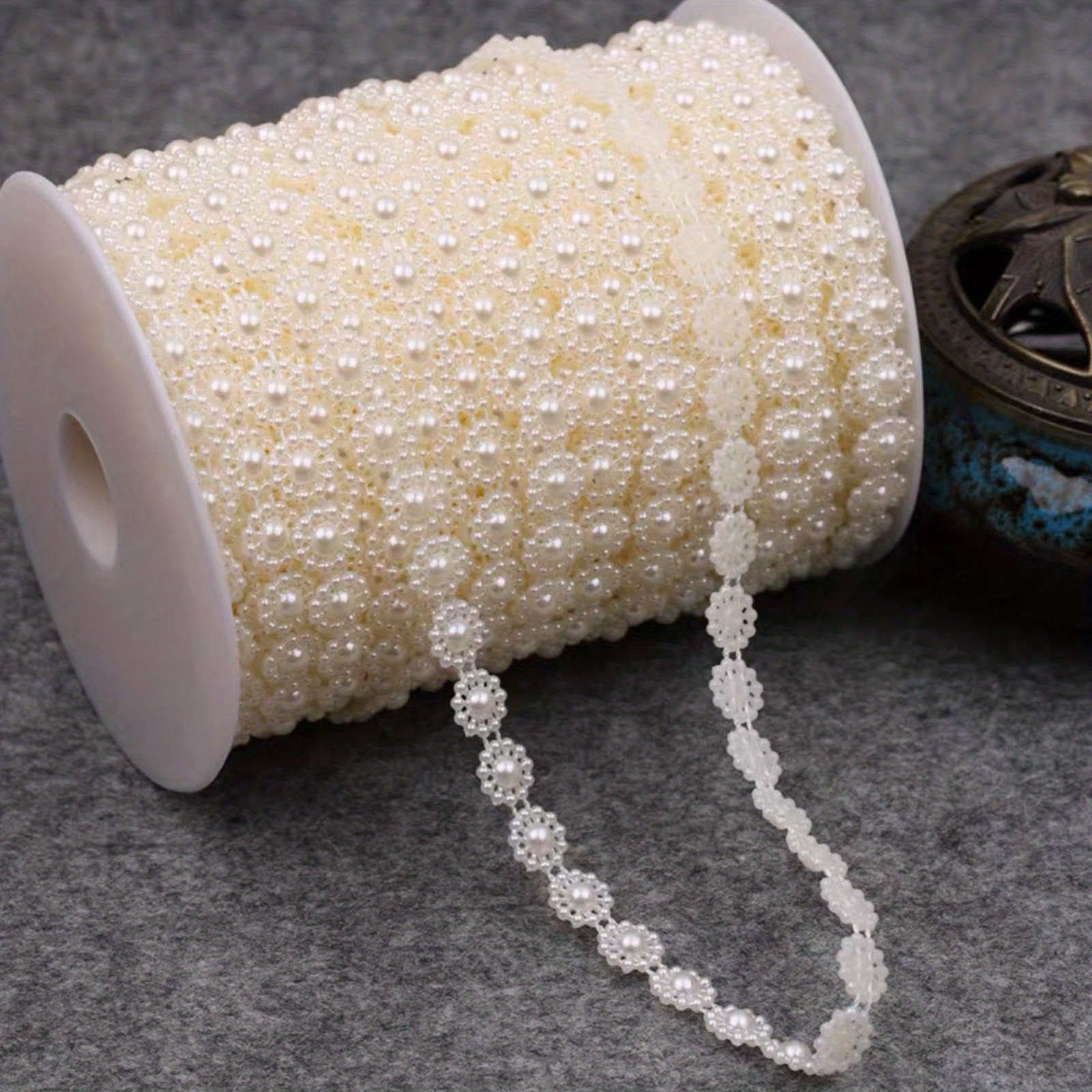 1 Roll/1 Roll Sunflower Chain Link Beads For Diy Handmade Hair Accessories, Jewelry Making Supplies, Wood Not Included