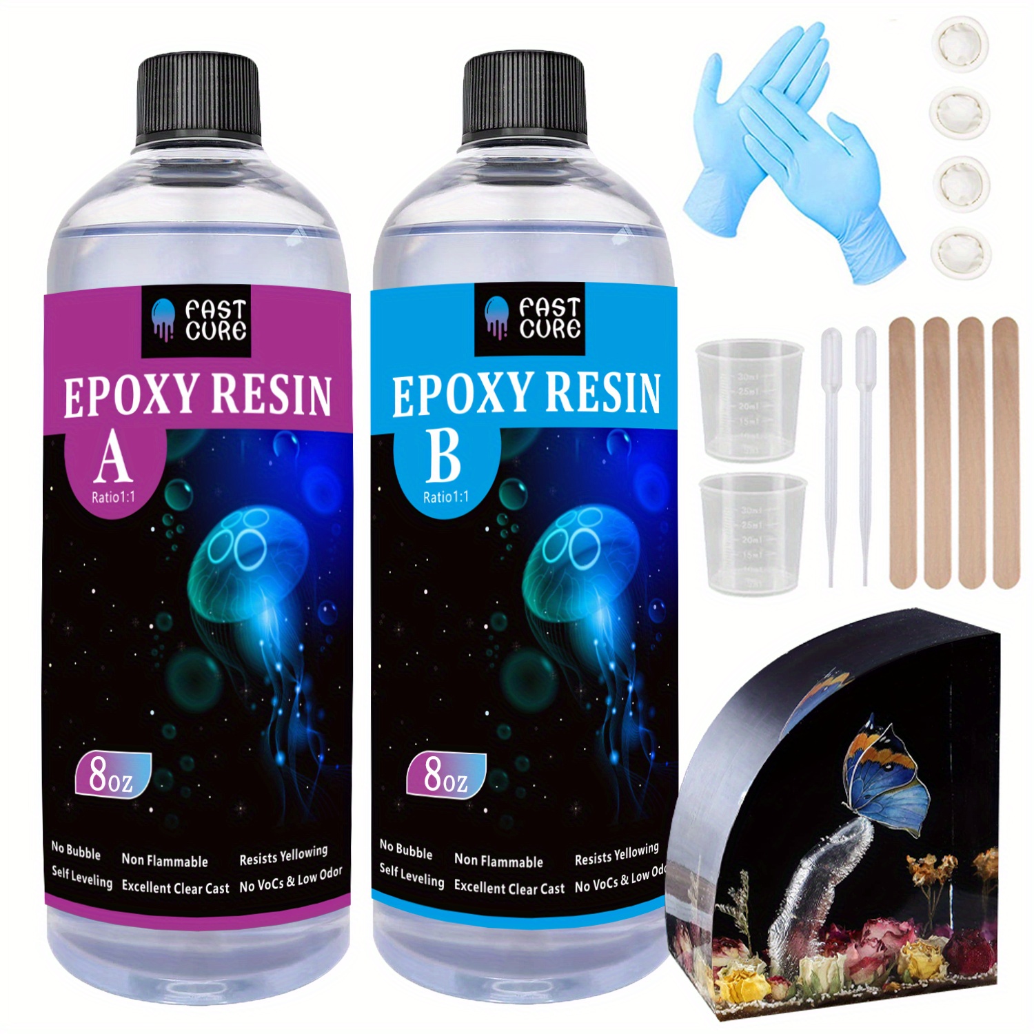 LET'S RESIN Resin Epoxy Kit, 1.5 Gallon Bubble Free & Crystal