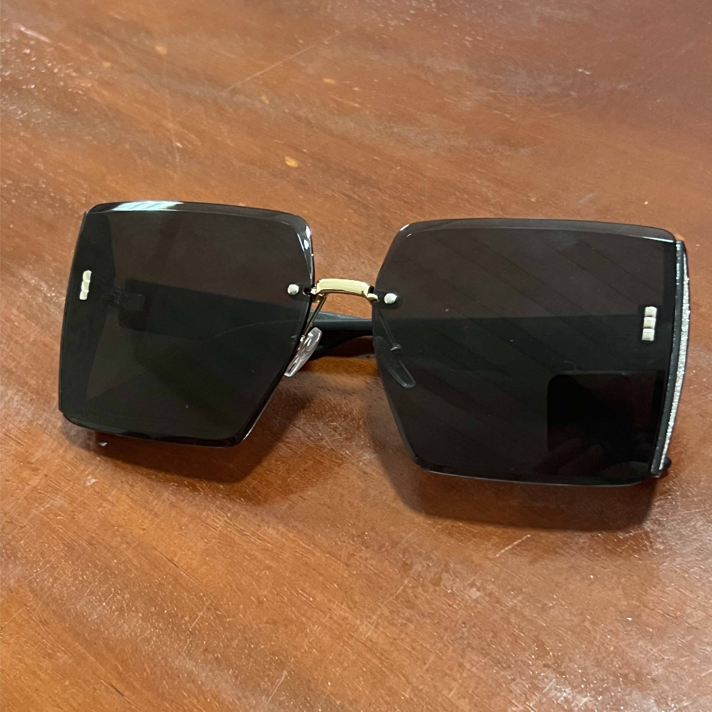 Oversized Square Sunglasses Casual Gradient Glasses UV400
