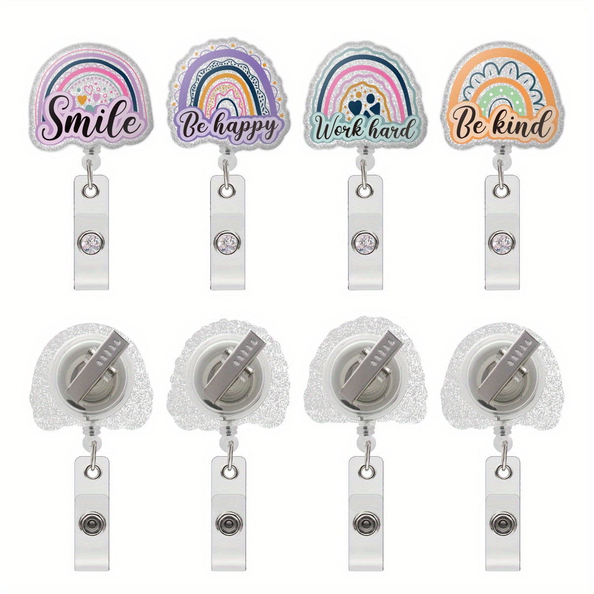 Nurse's Name Tag Scroll Rainbow Retractable Name Tag Scroll Temu
