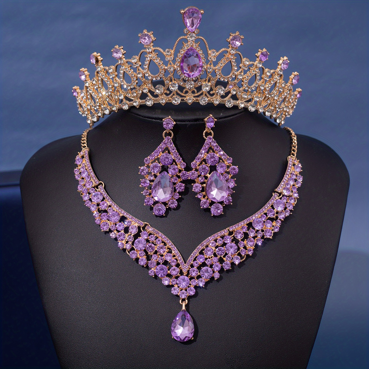 Purple wedding 2025 jewelry sets