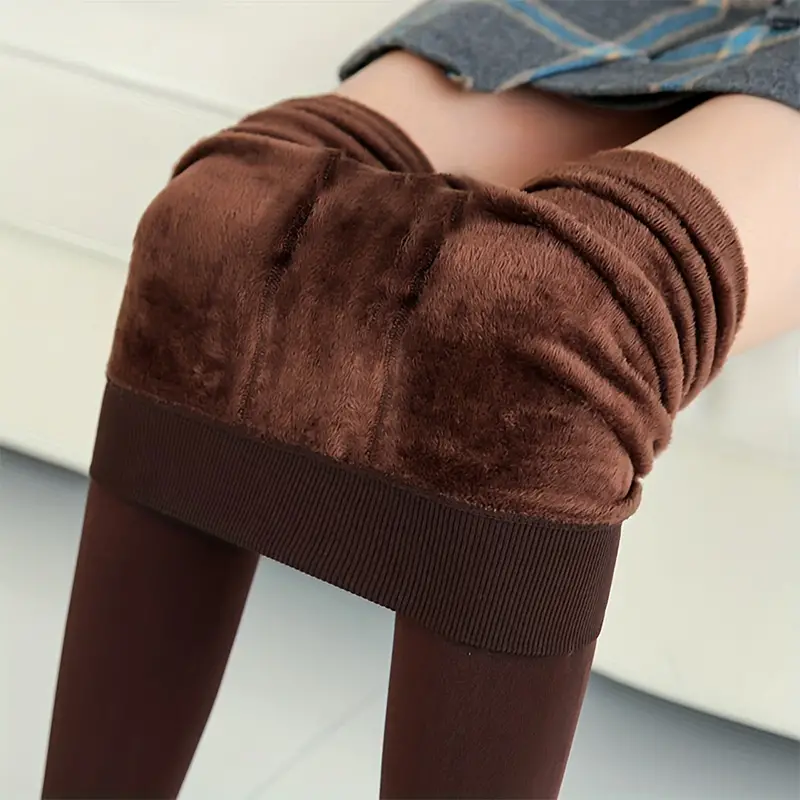 Warm Knit Style Footless Tights Winter Soft Comfortable - Temu Canada