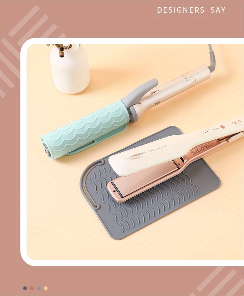 Silicone Heat Resistant Mat For Curling Iron, Portable High Temperature  Ironing Pad For Hair Styling Tools, Flat Iron Mat For Travel