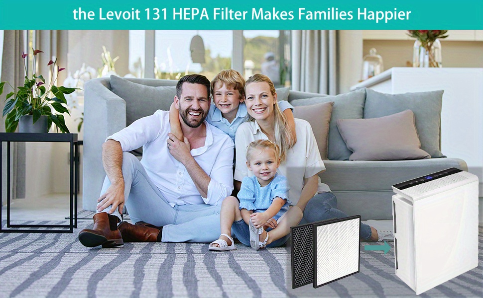 LEVOIT LV-PUR131 Air Purifier Replacement Filter, Hepa & Activated  Carbon 2pk