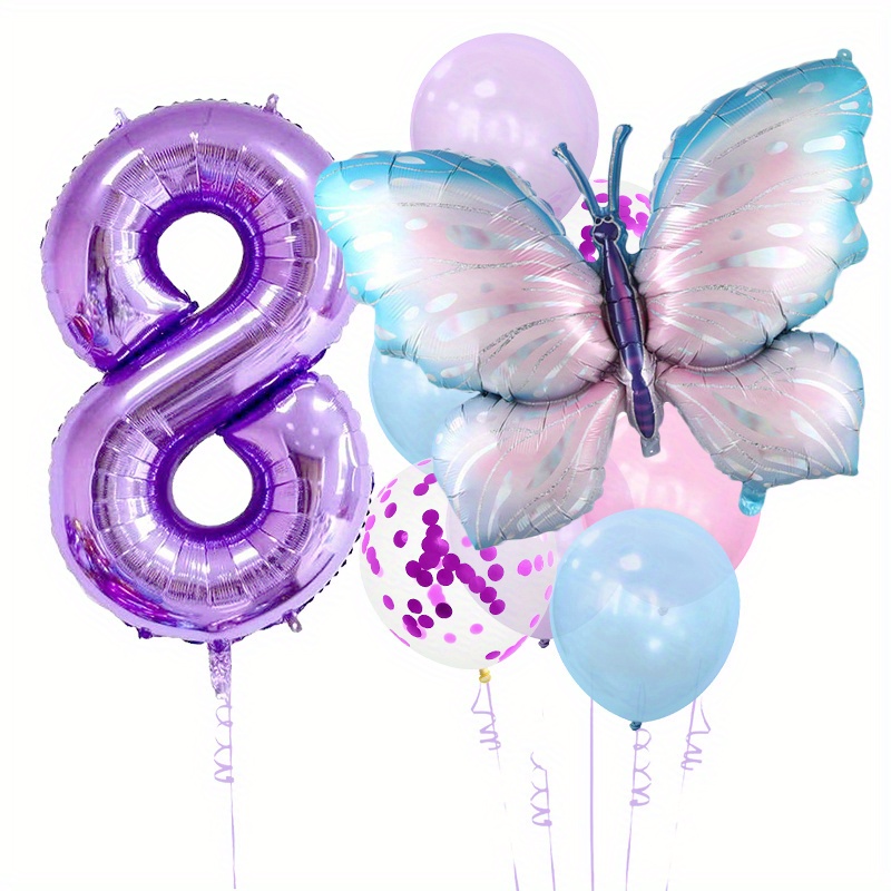 Bouquet De Ballons Violets, Décoration De Fête D'anniversaire