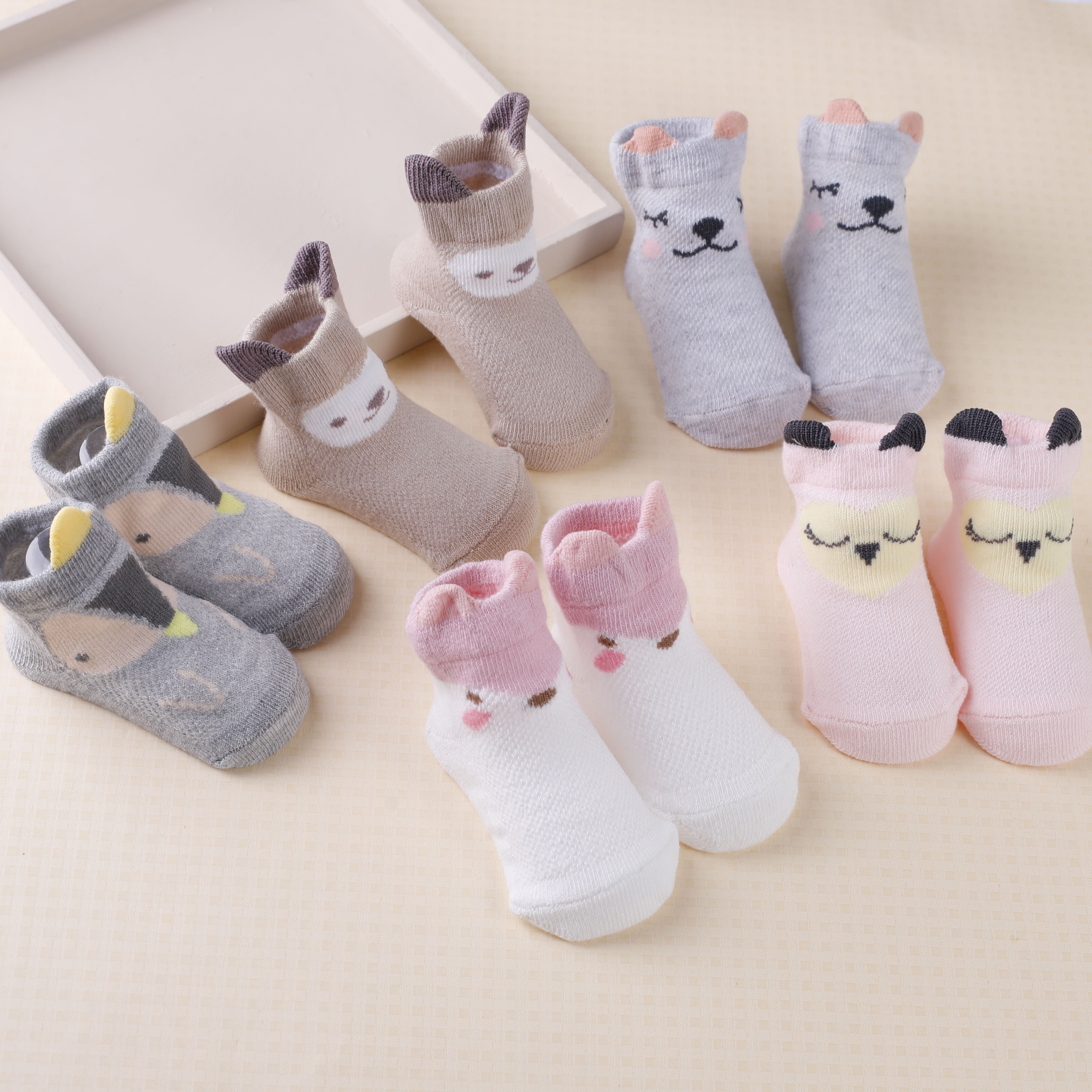 Set 4 calcetines recién nacido niño - Mimos Maribel
