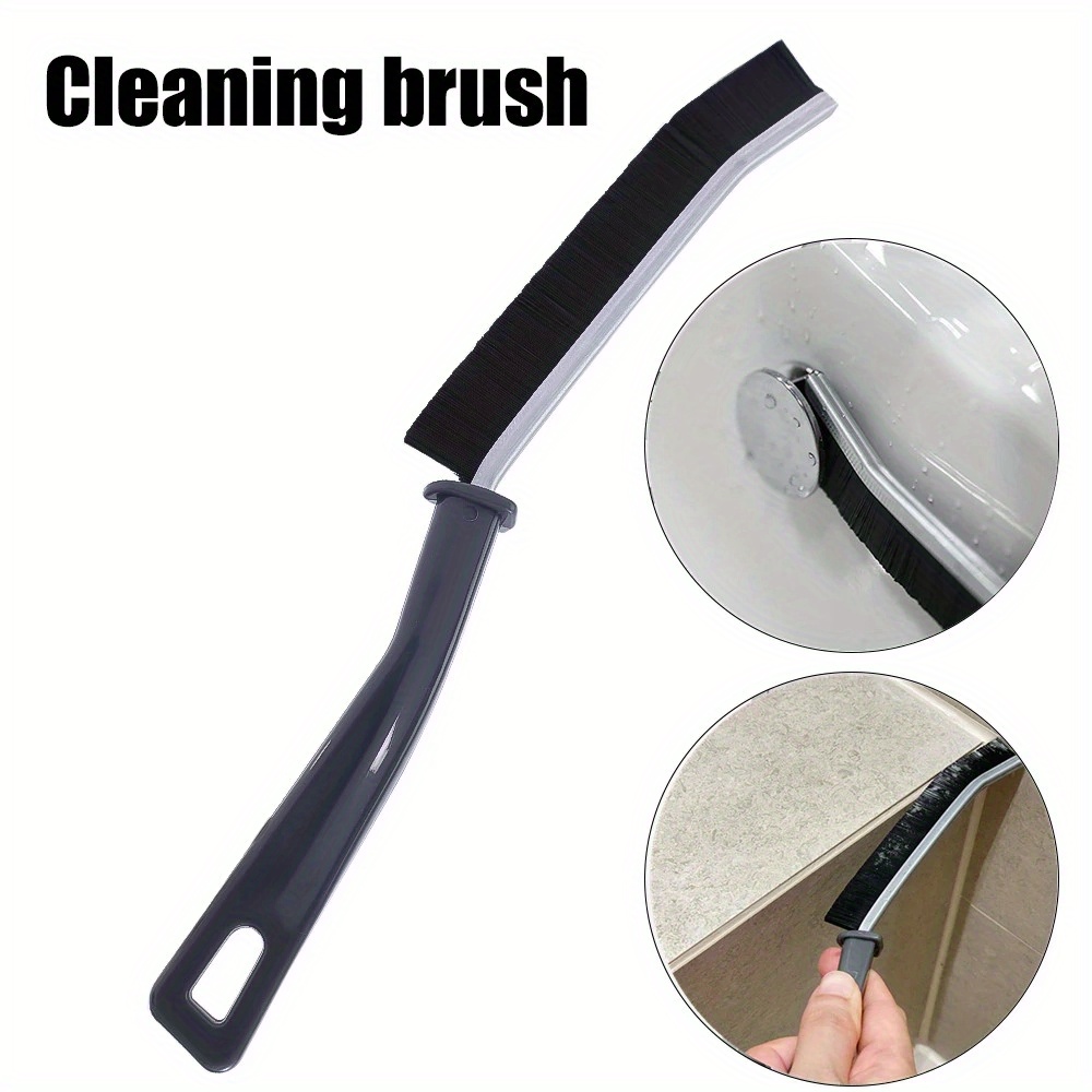 1pc Long Reach Cleaning Brush with Stiff Bristles - Portable Manual Scrubber for Narrow Joints, Tile Grout, Car Interiors & Household Crevices - Durable Ergonomic Design, Ergonomic Handle | Sturdy Construction
