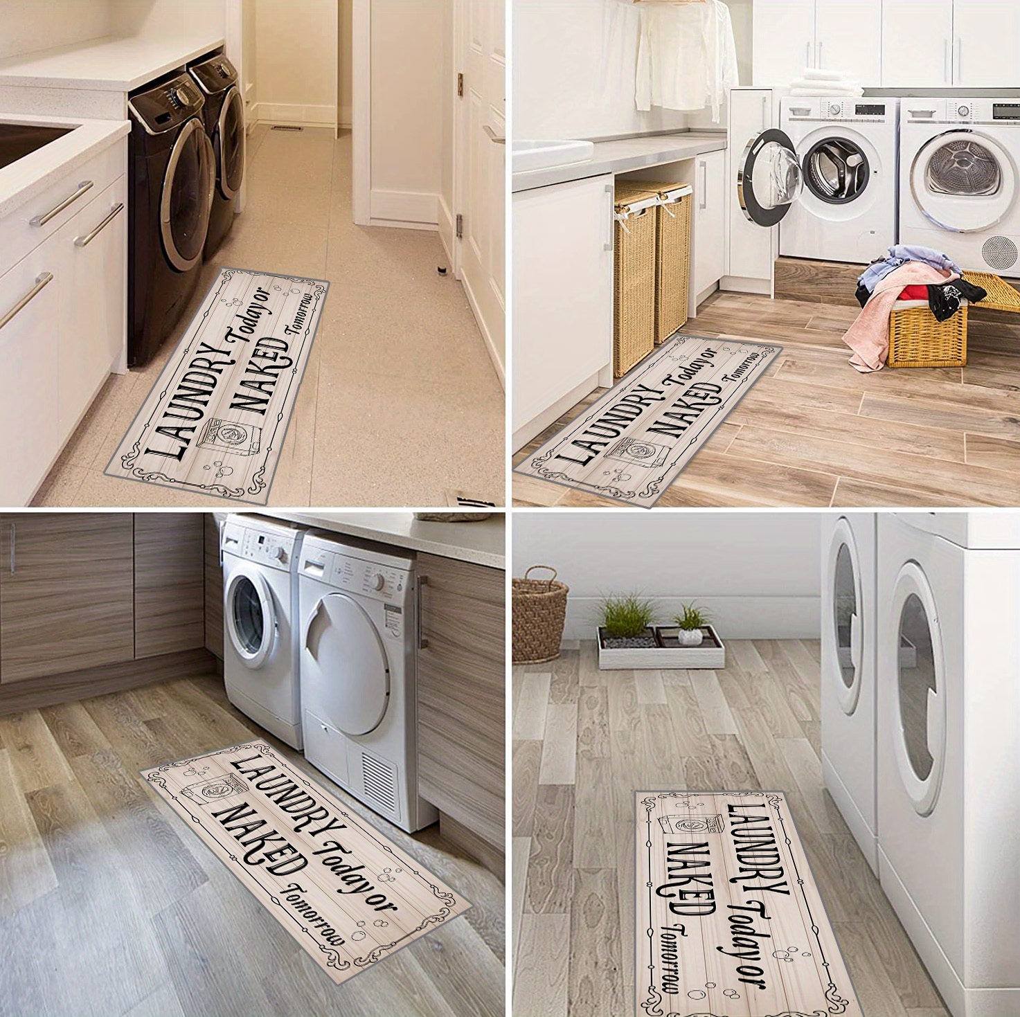 Laundry Room Rugs Runner Light Non Slip Waterproof Laundry Temu