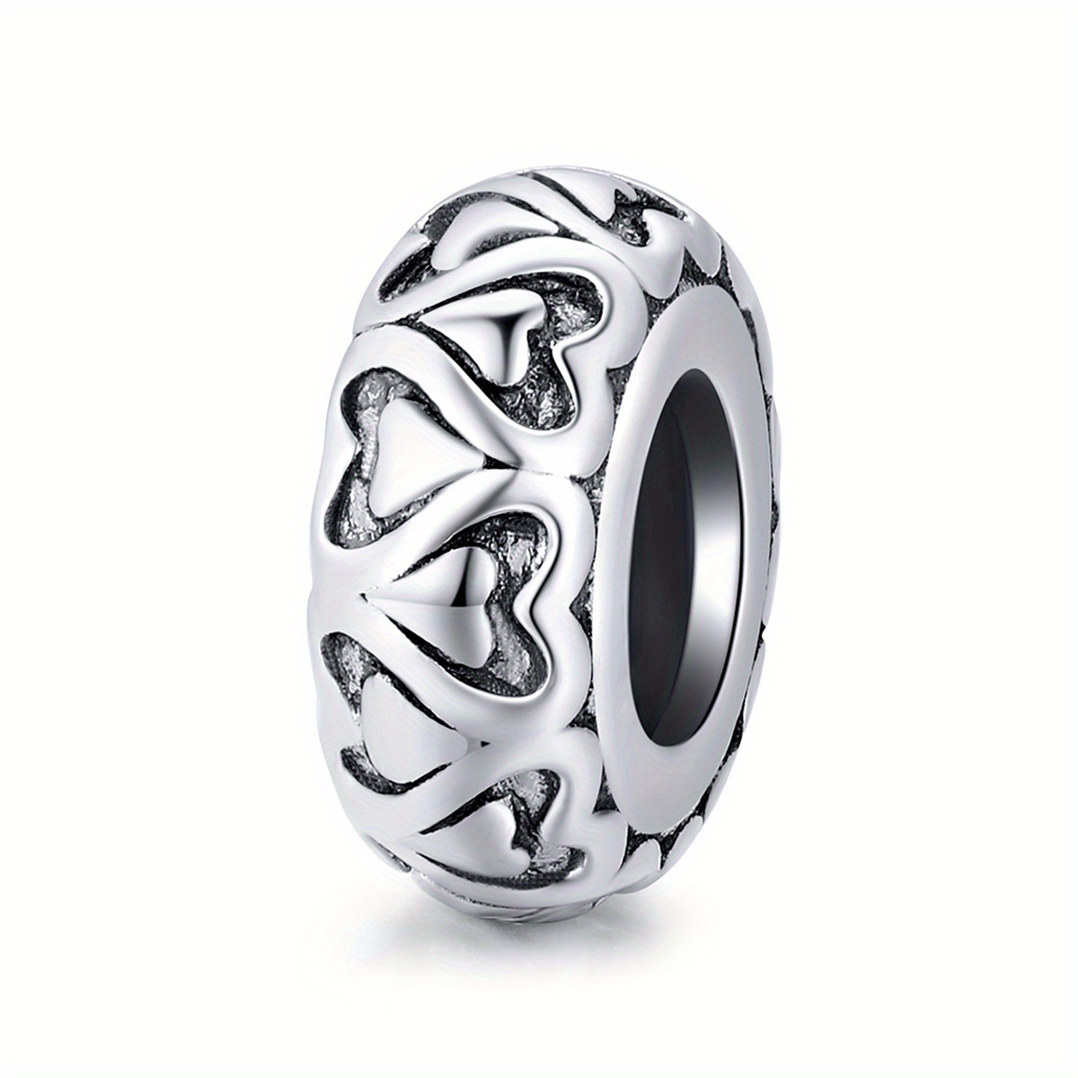 925 Sterling Silver Spacers Charm Bead Inlaid Shiny Zircon - Temu