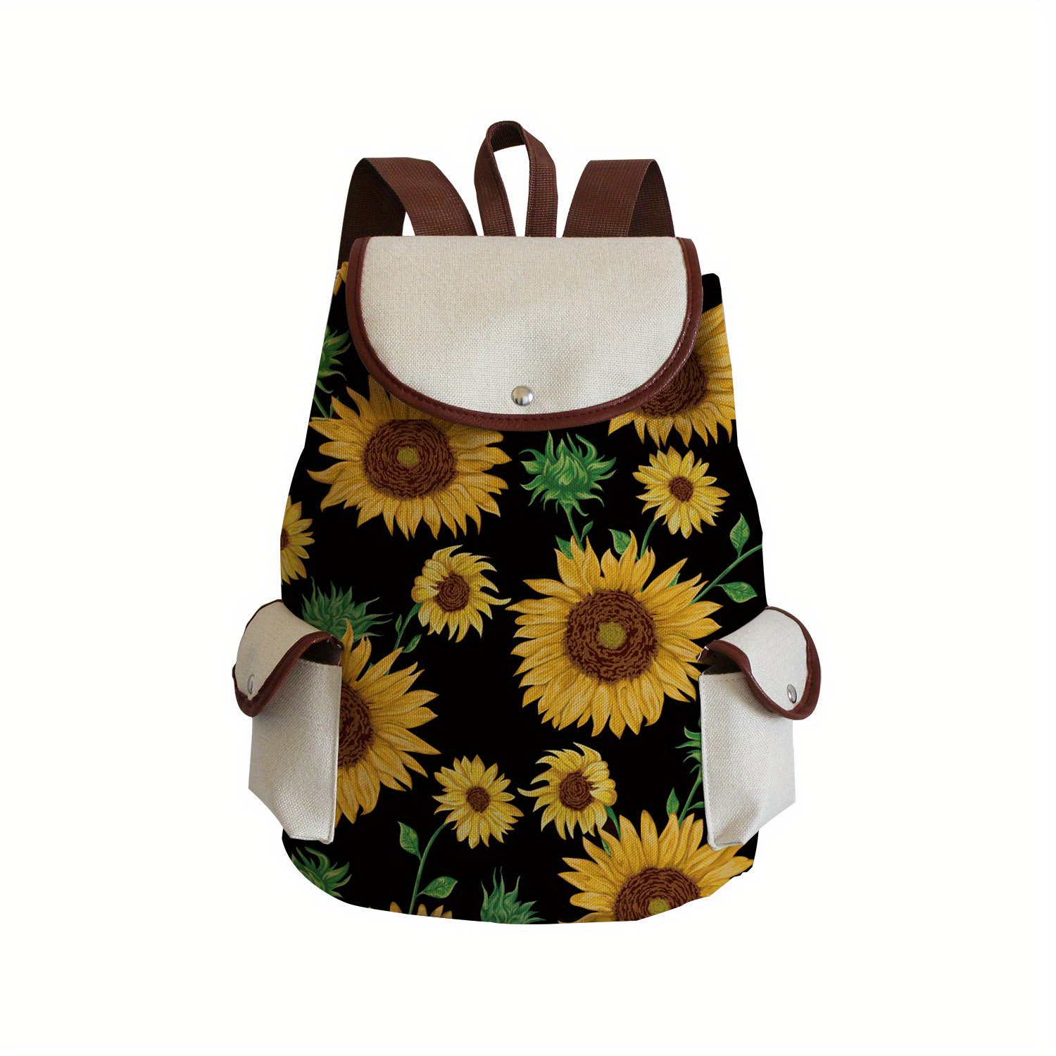 Sunflower Drawstring Large Capacity Backpack
