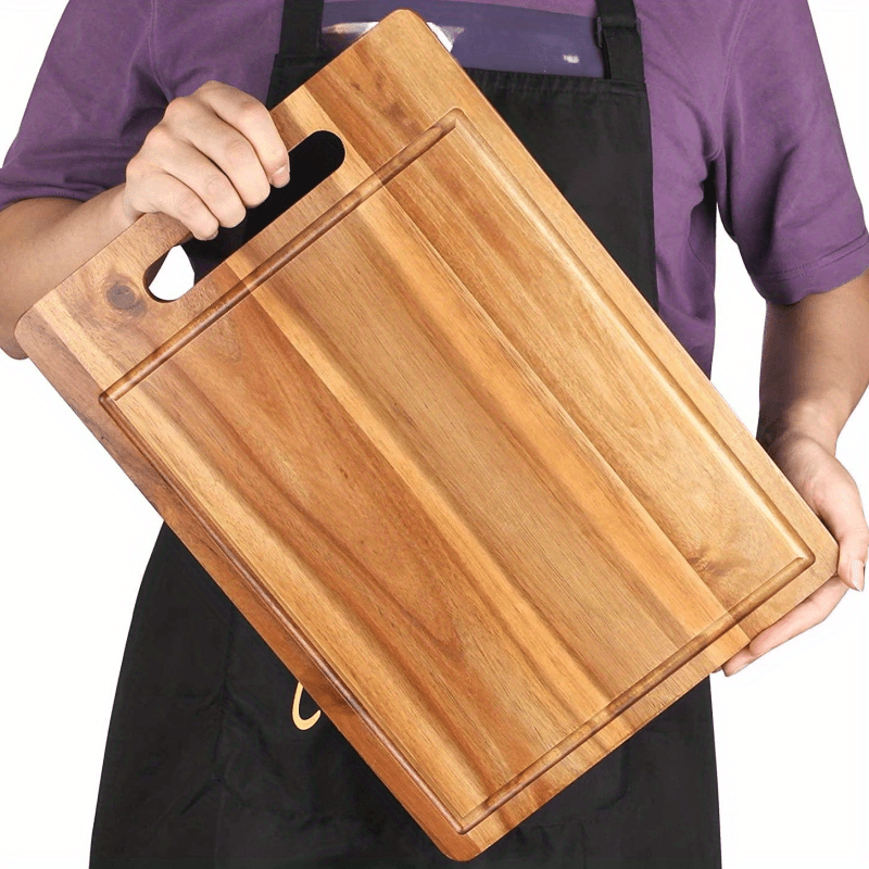 Tabla Cortar Cocina Fabricada En Madera De Bambu 100% Con Borde 46x30,5 cm. Tabla Cortar,Carne Pescado,Verduras,Frutas,Alimentos