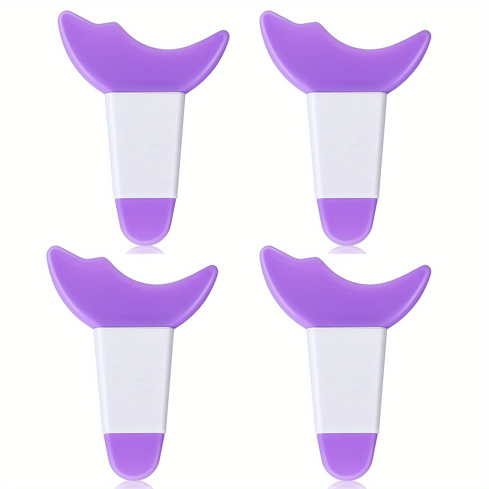 4 Pcs Mascara Eyelash Guard Applicator Double Head Tool Silicone Reusable