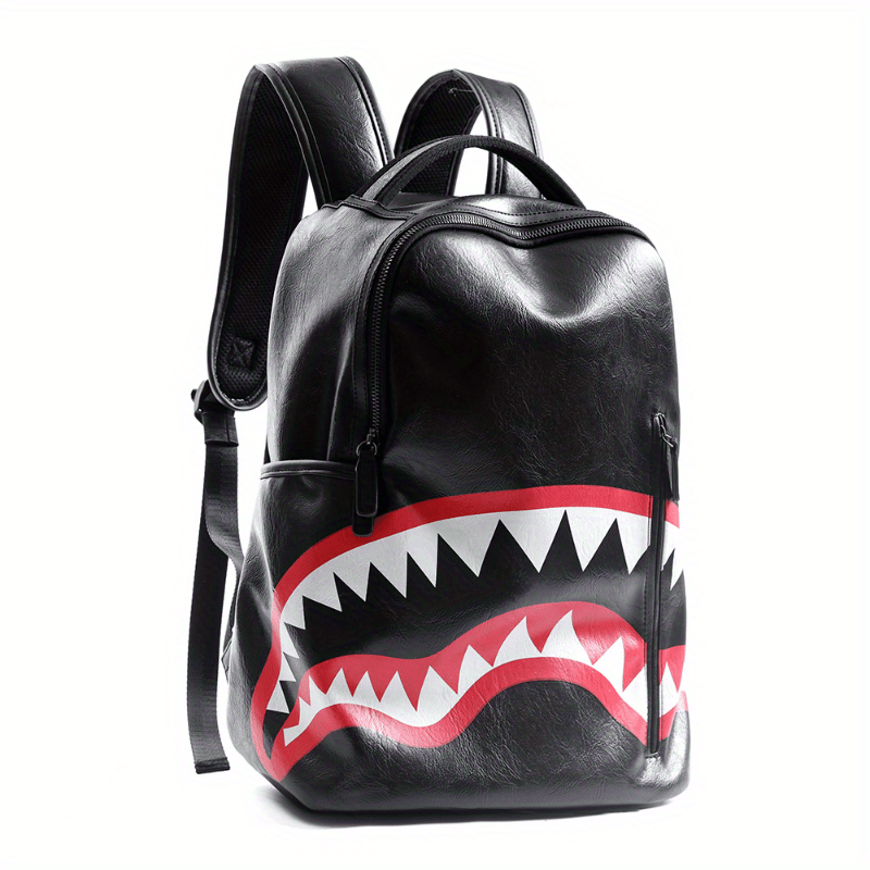 Shark Mouth Backpack For Street Wear Vegan Leather Travel Schoolbag Trendy  Preppy Style Daypack For Teenagers - Bags & Luggage - Temu Canada