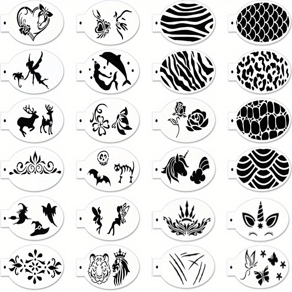 Face Paint Stencils Reusable Body Facial Painting Stencils - Temu