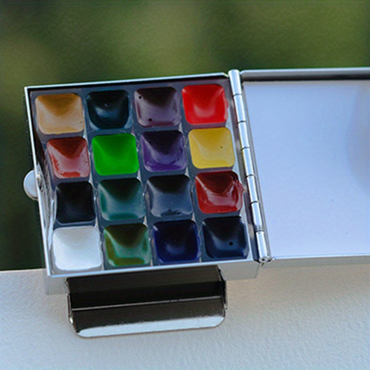 Mini paleta de acuarela portátil, paleta de cuaderno de bocetos de 12  colores, caja de pintura, paleta de pintura de viaje, paleta de acuarela  para