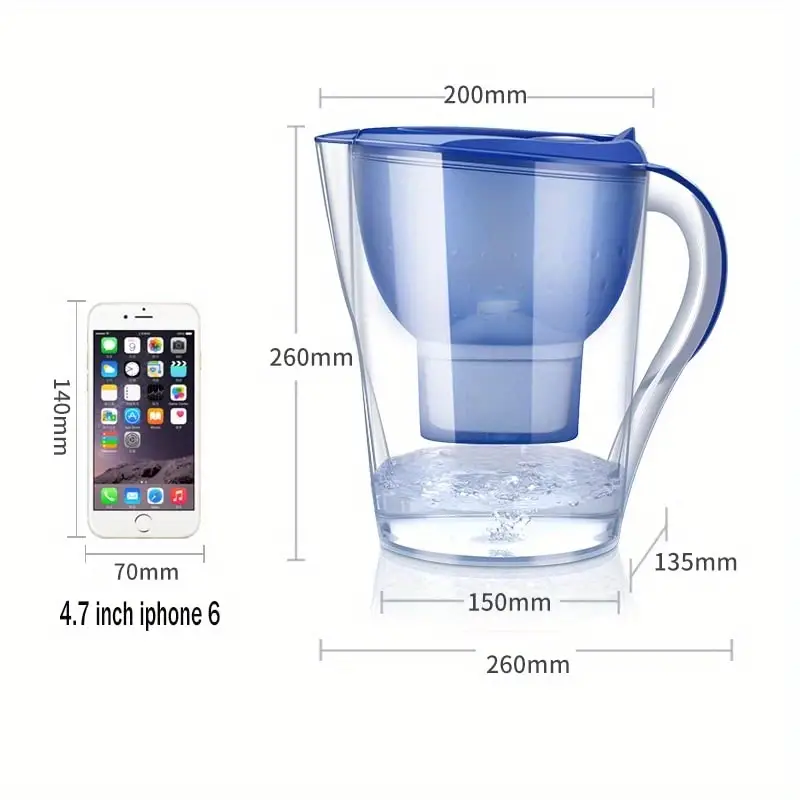 1pc 3 5L Water Filter Kettle To Purify WaterAlkaline Water Filter Pitcher Removes Fluoride Chlorine Heavy Metals Impurities Hydrogenated Water High PH Of 9 5 Adds Magnesium Everyday Water Filter Pitcher With Filter details 5