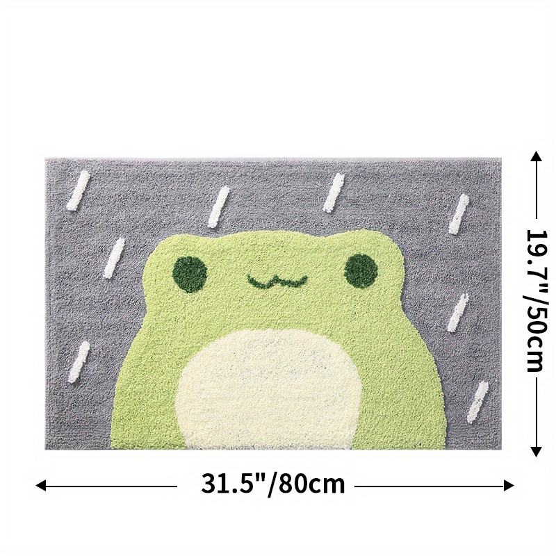 Cute Frog Pattern Bath Rug Non slip Absorbent Quick Drying - Temu