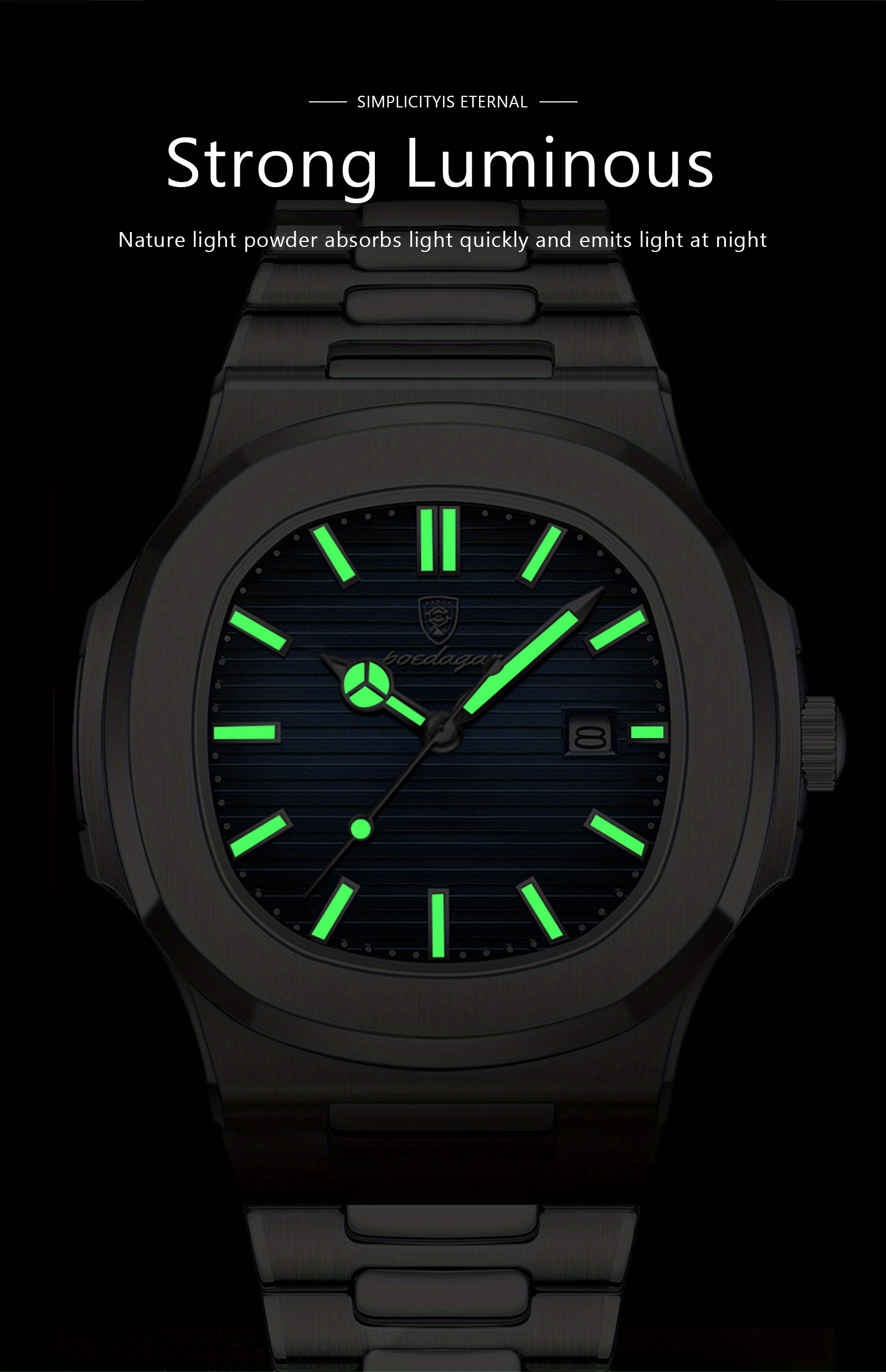   new mens watch with luminous calendar trendy for students cool and hot   quartz wristwatch details 6