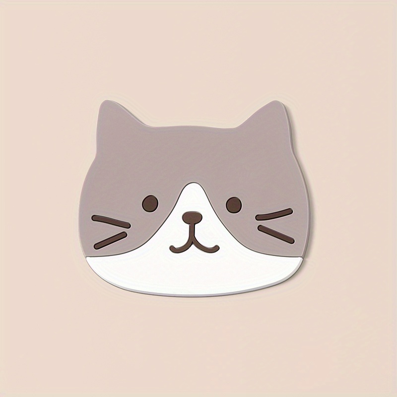 Buy Kawaii Sponge Seal Stickers - Tiny Cat Faces at Tofu Cute