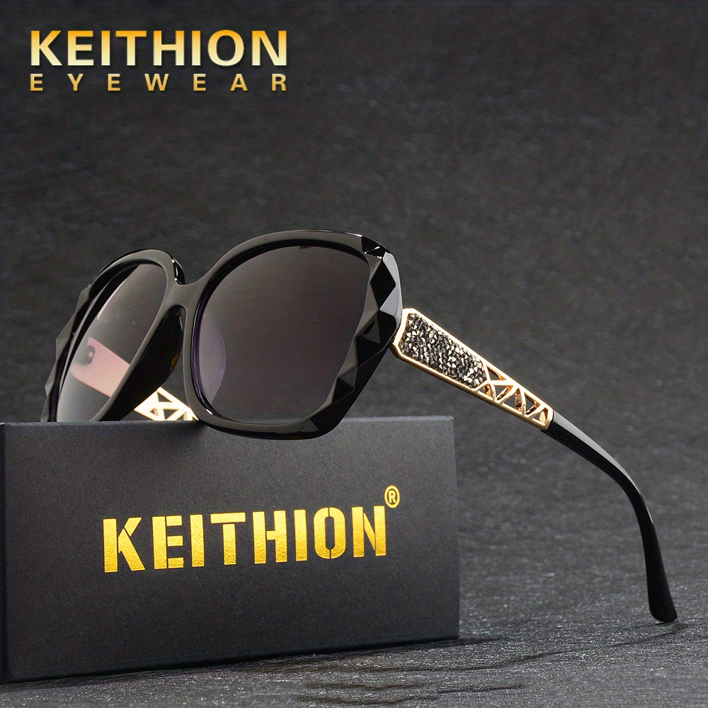 Diseño Marca Lujo Keithion Vintage Gafas Sol Incrustaciones - Temu Mexico