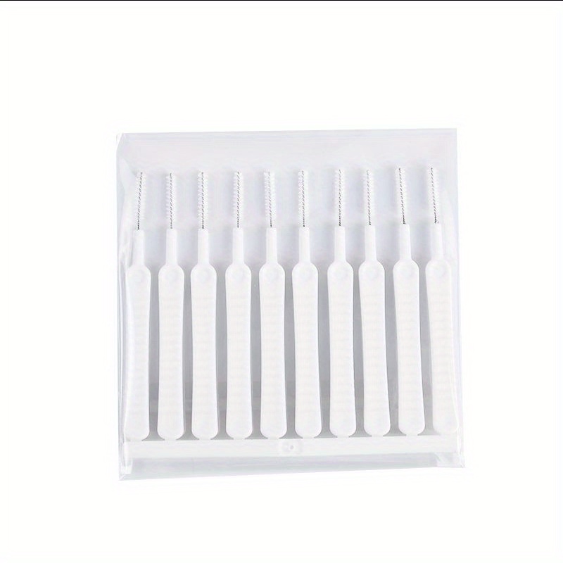 10pcs Set Bathroom Micro Nylon Brush Shower Head Anti Clogging Cleaning  Brush Mobile Phone Hole Pore Washing Tools, Buy More, Save More