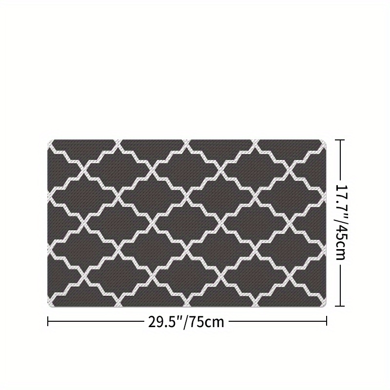 DEXI Kitchen Rug Anti Fatigue,Non Skid Cushioned Comfort Standing Kitchen  Mat Waterproof and Oil Proof Floor Runner Mat, Easy to Clean, 17x79, Black