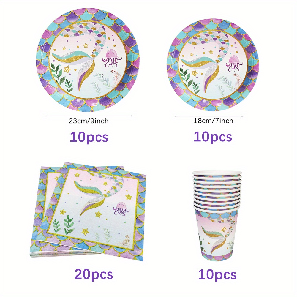 ocean-mermaid-theme-party-tableware-disposable-fish-tail-birthday