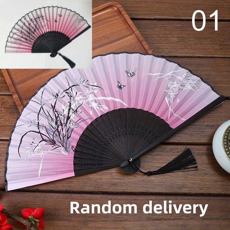 Vintage Flower Fan Summer Folding Fan