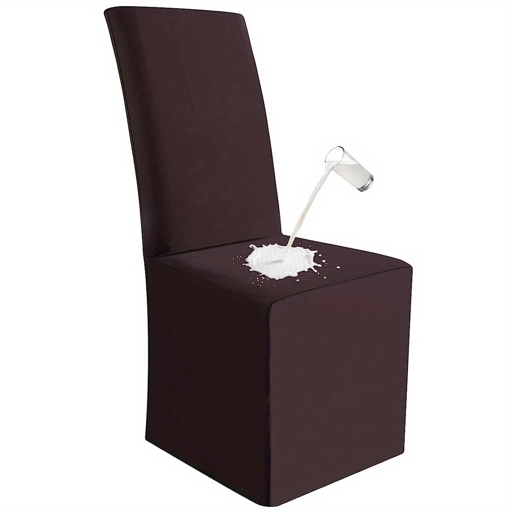 Waterproof Long Dining Chair Covers Soft Stretch Dining Chair Slipcovers