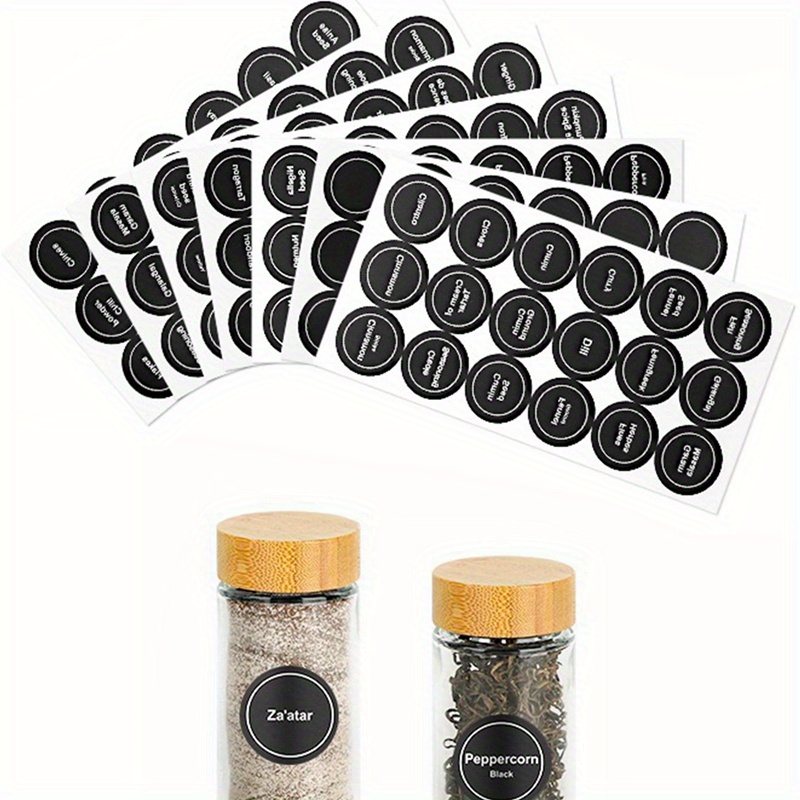 Spice Labels Stickers, Pvc Waterproof And Oil-proof Bottle Jar